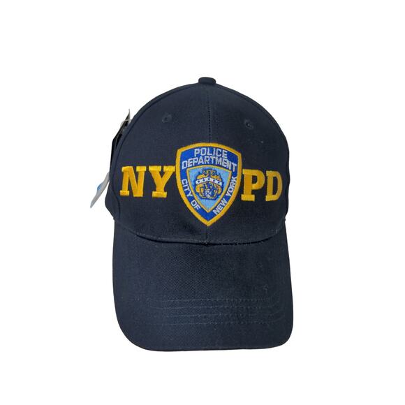 New York Police NYPD 9/11 Memorial Strapback Hat Black Embroidered Logo NWT - Picture 1 of 10